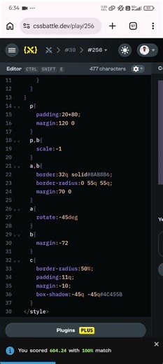 CSS Battle #256 – 256th | Solution (100% Match, 327 Characters) | Battle #39