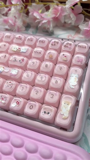 everyone keeps asking me about this pink keyboard 😭 the MechLands x maorbeng x100 pro has little