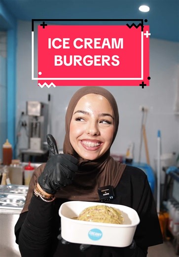 Try the New Ice Cream Burger at Creamy