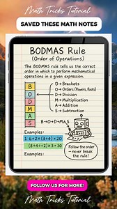26K views · 199 reactions | BODMAS RULES Math Notes | Math Tricks Tutorial | Facebook