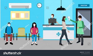 Medical Staff Checking Body Temperature Hospital Stock Vector (Royalty Free) 1782240839 | Shutterstock