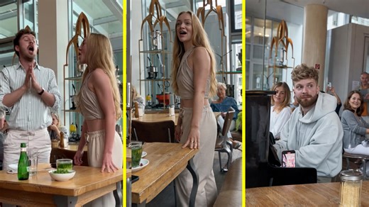 An unexpected opera moment in a cafe