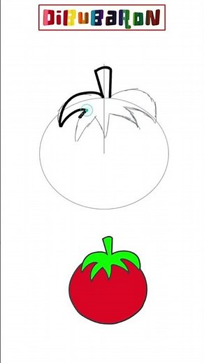 Dibujando un Tomate paso a paso | Dibujos fáciles
