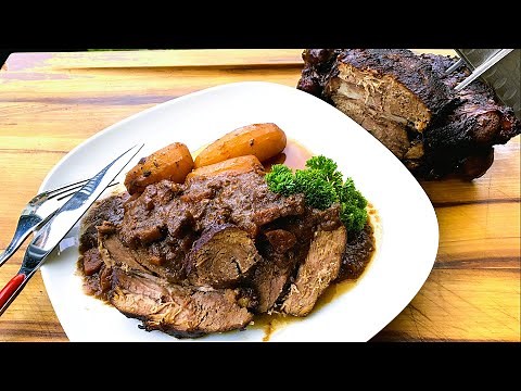 Braised leg of lamb from the Dutch oven