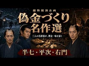 三人の名探偵が、偽金一味を暴く！｜半七捕物帳【雪達磨】銭形平次捕物控【二枚の小判】右門捕物帖【笛の秘密】偽金づくり名作選！ ナレーター七味春五郎 【朗読・睡眠・作業用】