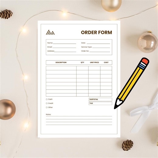 Order Form, Craft Template, Canva Editable Business Forms (digital Download) - Etsy