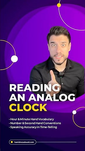 How to Read an Analog Clock in English | Hour Hand, Minute Hand, Second Hand