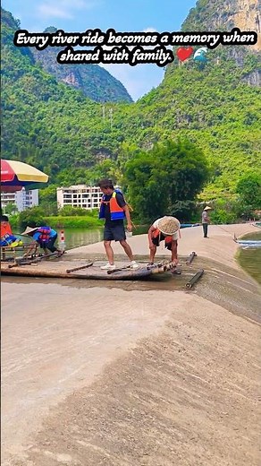 The Most Exciting Family Bamboo Raft Ride#travel #shortsfeed