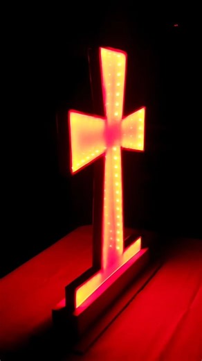 DIY Glowing Christian Cross Light ✝️ Easy LED Project #diyprojects #short