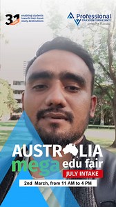 “Professional Education Consultancy: Like Name, Like Work,” says Mr. Sandeep Mahara, who attended our education fair last year and is now pursuing his Master’s in Environmental Engineering at Macquarie University, Australia. Want to make your dream come true like he did? Join us at the 'PEC Australia Mega Education Fair (July Intake)' and start your path to success! Why attend the fair? —Direct Engagement: Interact face-to-face with university admission officers to gain insights into academic pr