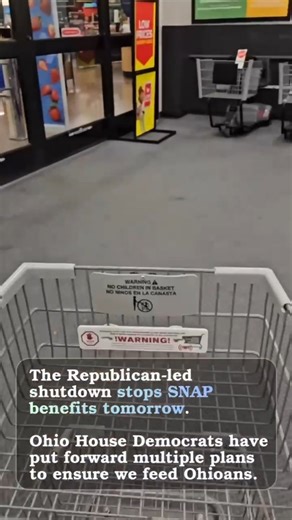 @ohhousedems have proposed multiple options to make sure no Ohioan goes hungry. The Republican supermajority is choosing to do nothing and won't even let our body vote on a stopgap solution. Time to call Gov. DeWine and our Republican legislators to tell them to act now! #shutdown #saveSNAP | State Representative Karen Brownlee