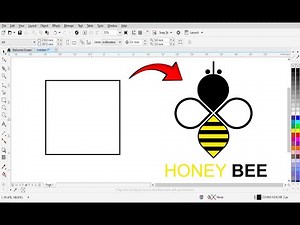 Creative Honey Bee Logo Design | Simple & Clean Logo Animation #graphicdesign #coreldraw #tutorial