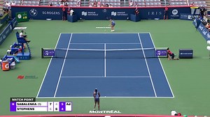 MATCH POINT: A. Sabalenka def S. Stephens; Montreal 2R
