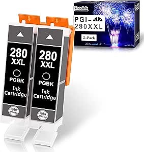 Compatible Ink Cartridge Replacement for Canon 280 PGI-280XXL 280 XXL Work with PIXMA TR7520 TR8520 TS6120 TS8120 TS9120 TS9520 TS6320 TS9521C Printer (2-Pack, PGBK)