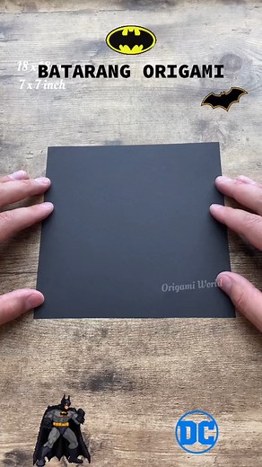 Origami Batman Batarang #origamitutorial #origamichallenge #batarang #batman #dccosplay #batmancosplay #paperweapon | Origami world