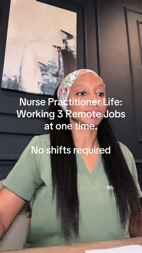 Nurse practitioner remote jobs allow me to work on my own time and control the amount of money I want to make. #nplife