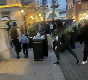 Totally normal. Popping a squat in Covent Garden… Watch them blame CLEAN UN vaxxed people who don’t have jabs for the spread of sanitation linked diseases instead of this | Leilani Dowding