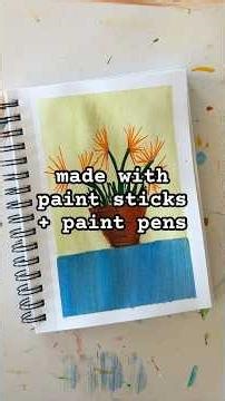 Fun Art Journaling Idea with Paint Sticks and POSCA Markers #easyart #dailyart #stressrelief
