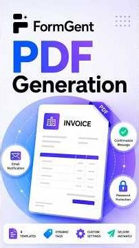 FormGent PDF Generation: Create Invoices & Certificates Automatically