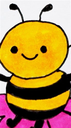 This Cute Bee Drawing Will Melt Your Heart 🐝💛 Easy drawing for kids #shorts #kids #drawing