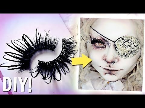 HOW I MAKE THESE FALSE EYELASHES! (using paper only)