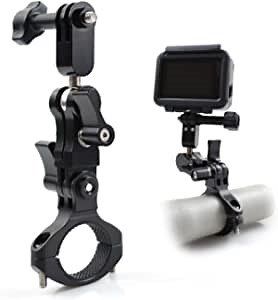 Aluminum Bicycle Motorcycle Handlebar Mount for Gopro, Adjustable Mountain Bike Motorcycle Camera Holder Bar Mount for Gopro Hero 10/9/8/7/6/5/4 OSMO Action/Pocket Insta 360 Action Cameras