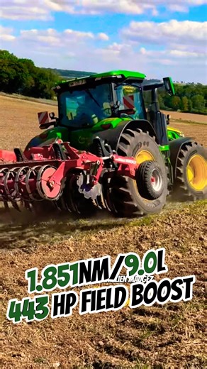 410 Hp Deere 8R 410 dragging heavy type MOSCH ripper #shorts