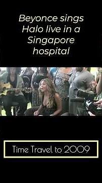 Beyonce sings Halo live in a Singapore hospital 2009 #beyonce #halo #live #2009