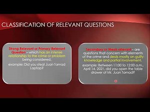 Polygraph examination test questions