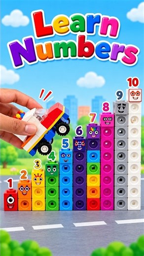 Learn Numbers 1-10 with Pickup Vehicle Climbing Numberblocks! #numberblocks #number #ASMR #diy #lego