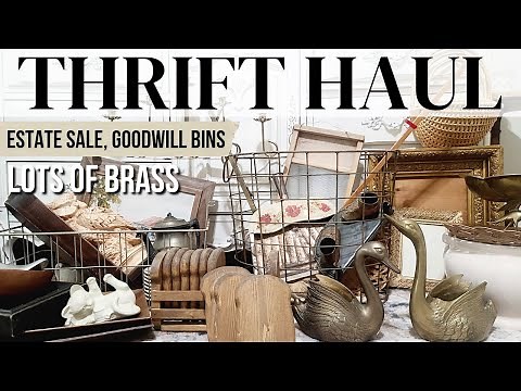 Thrift Haul • Goodwill Outlet Bins • Estate Sale • Thrifting for home decor