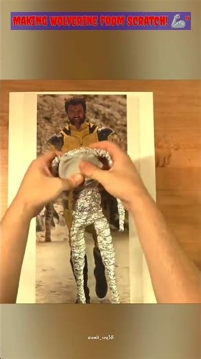 Making Wolverine with Clay & Foil #wolverine #marvel #clayart #sculpture #diy #logan #shorts