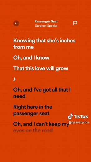 Passenger Seat Lyrics by Stephen Speaks