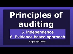 Principles of auditing: part-4 | Independence, Evidence based approach principle | ISO19011