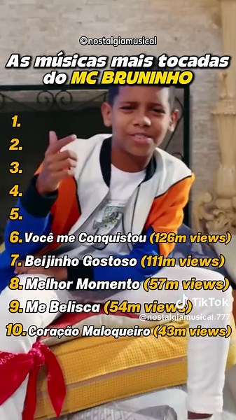 As Músicas Mais Tocadas do MC Bruninho