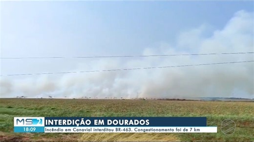 Incêndio em Canavial interditou BR-463