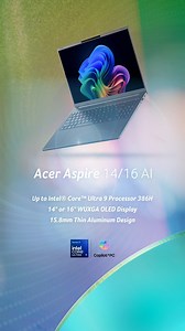 Meet the new #AcerSwift Series, powered by Intel® and built for the AI era 👋 From ultra-portable design to immersive OLED displays and next-level performance, there’s a Swift for every kind of creator, innovator, and achiever https://www.acer.com/swift-edge-14-16-ai-intel https://www.acer.com/acer-swift-16-ai https://www.acer.com/acer-swift-go-14-16-ai-intel #AcerNewProduct *Touchpad claim based on Acer internal market analysis (Dec 15, 2025) comparing Swift 16 AI with 37 haptic-touchpad notebo