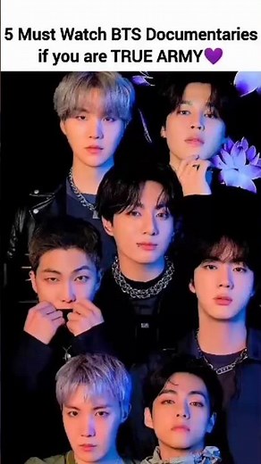 5 Must Watch💜 ⟭⟬ B T S ⟭⟬ 💜Documentaries if you are True Army⟬⟭⟭⟬⁷#bts #btsarmy #btsshorts #btsedits
