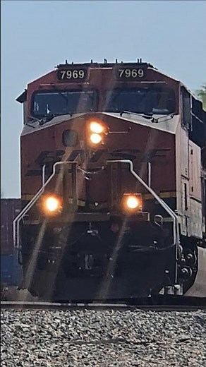 BNSF 7969 Leads Stack Train NB in Colorado Springs!