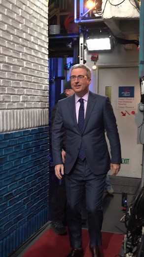 It smells like trouble backstage with John Oliver... #Colbert #LateShowMeMore #JohnOliver #steamboatmickey