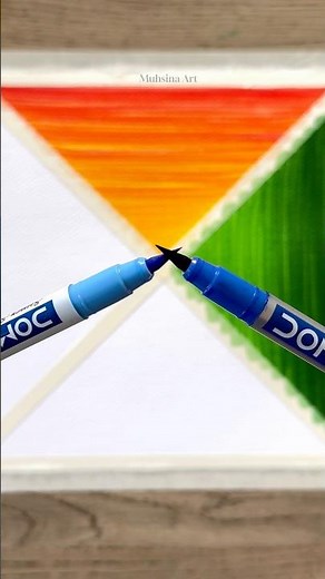 Easy Painting with DOMS brush pen😱🤔 #shorts #craft #art #drawing #crafts #satisfying