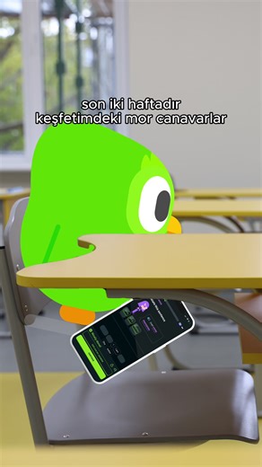 ben: duolingo yapıcam o sırada duolingo: aga ben ne alaka ya 😂😂😂 #DuolingoTürkiye #Duolingo #ders #seri #duo