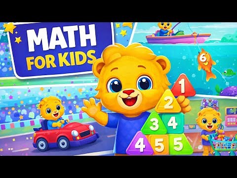 Fun Math for Kids with Lucas the Lion 🦁 | Counting, Adding & Learning Numbers