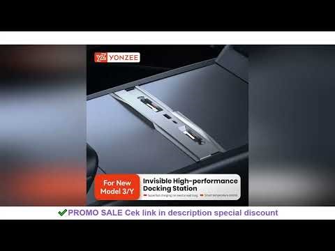 YZ For Tesla Model 3 Highland Model Y Juniper 2025 54W Quick Charger USB Shunt Hub Intelligent Docki