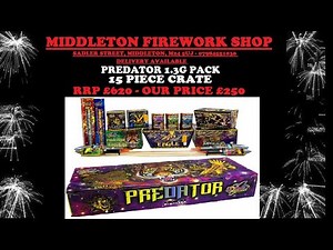 Cosmic Fireworks 1.3g Predator Pack RRP £620 OUR PRICE £230 AT MIDDLETON FIREWORK SHOP MANCHESTER