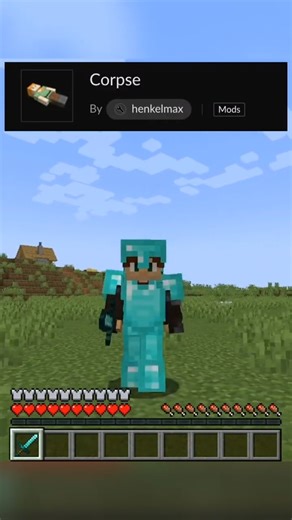 Corpse In Minecraft 😮 You never loss your inventory