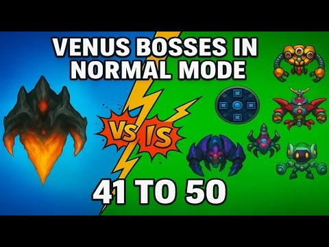 All Bosses Venus 41 To 50 | Space Shooter Galaxy Attack | By World Bosses