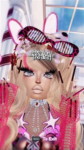 gyaru face tutorial !! #dresstoimpress #dti #roblox #dtifacetutorial #dtiroblox