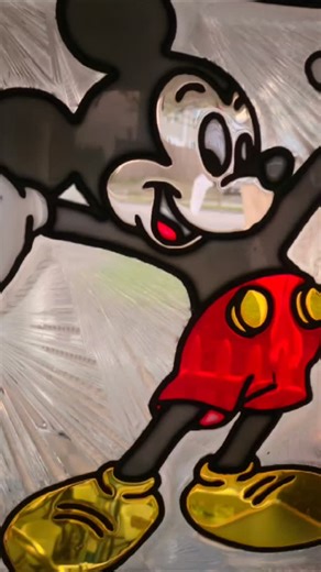 Mickey Mouse vintage stained glass window $50 @ Cloud 9 Antiques & Such! | Cloud 9 Antiques & Such