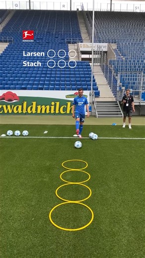 TSG Hoffenheim duo Larsen and Stach take on the Hoola Hoop Challenge ⭕️ #Bundesliga | Bundesliga
